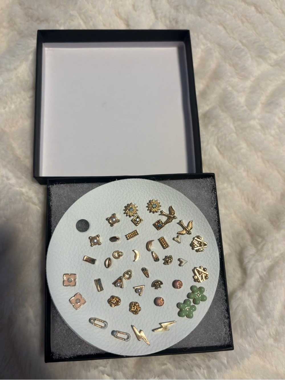 Gold Tone Mixed Stud Earring Set